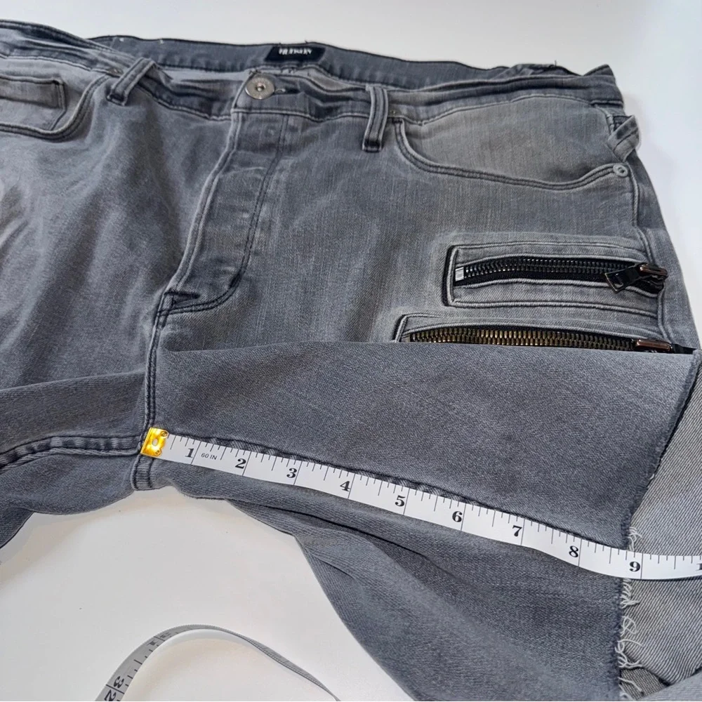 Hudson Broderick Gray Cutoff Denim Shorts Size 38‎